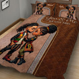 You Are My King & I Am Your Queen - Personalized African American Quilt Set
