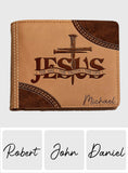 Le Chemin, la Vérité, la Vie - Portefeuille en cuir chrétien personnalisé