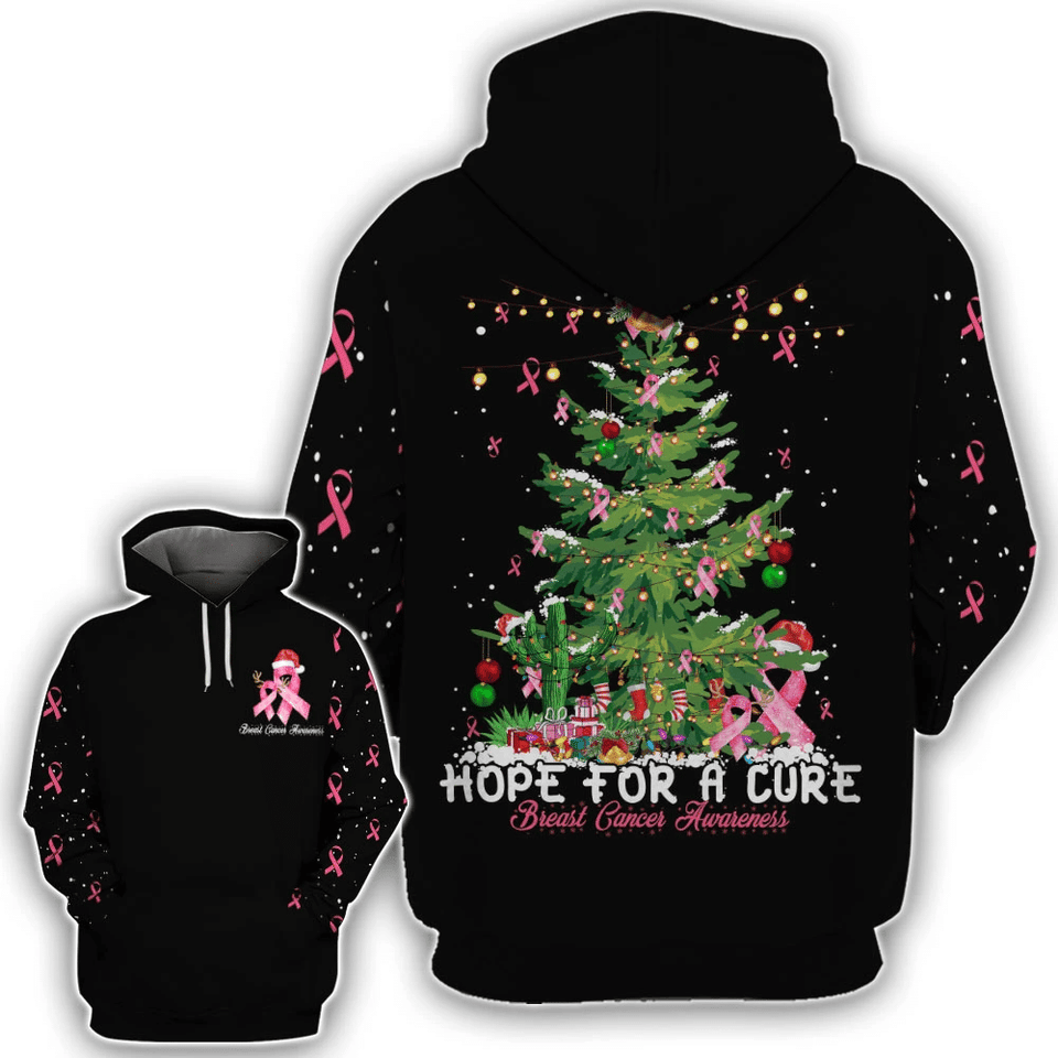Hope For A Cure Breast Cancer - Breast Cancer Awareness All Over T-shirt and Hoodie 0822
