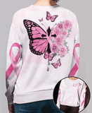 Butterfly Cross Pink Ribbon - Breast Cancer Awareness All Over T-shirt and Hoodie 0822