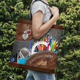 Teacher Teach Love Inspire Teacher Gift - Teacher Tote Bag 0921