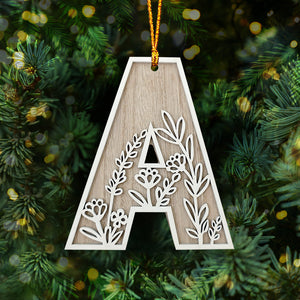Beautiful Floral Letter - Personalized Gardening Ornament