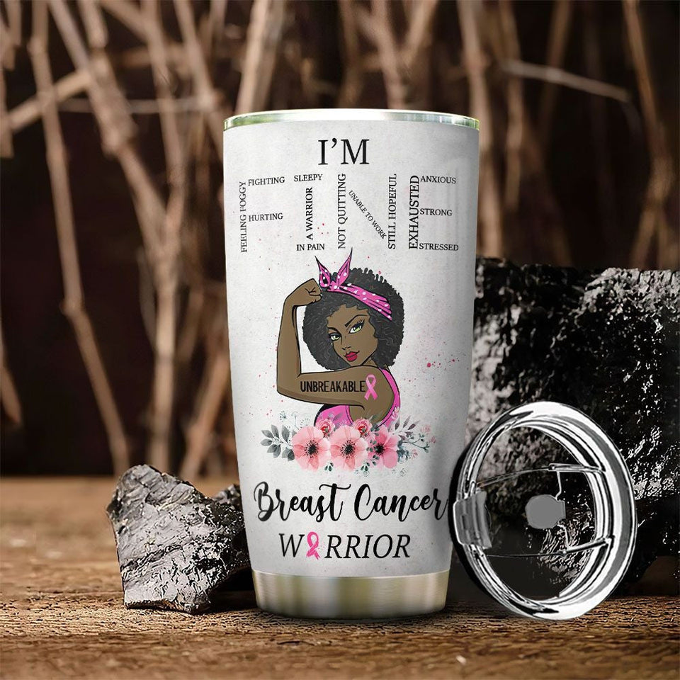 Femme noire - Gobelet de sensibilisation au cancer du sein 0822