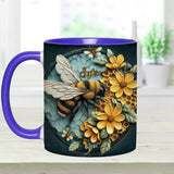 Bee And Honeycomb - Personalized Bee Accent Mug