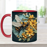 Bee And Honeycomb - Personalized Bee Accent Mug