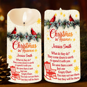 Christmas In Heaven - Personalized Memorial Flameless Candle