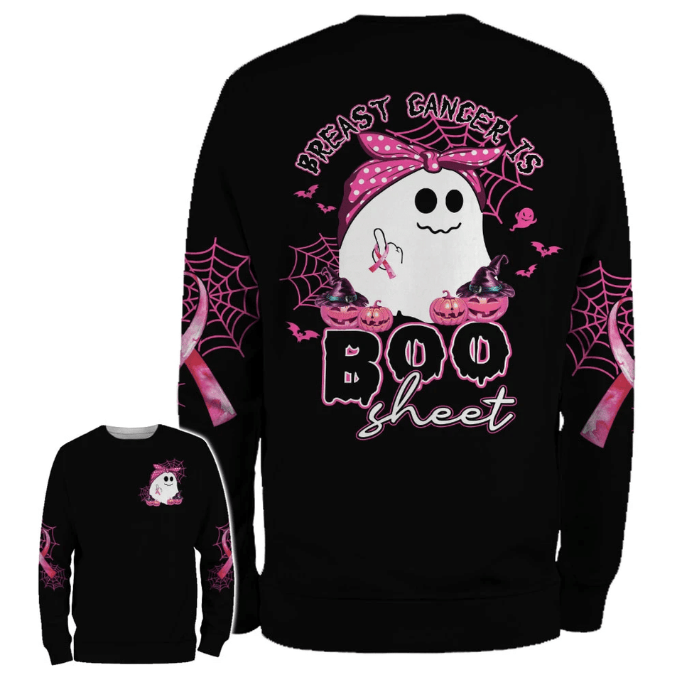 Breast Cancer Is Boo Sheet - Breast Cancer Awareness All Over T-shirt and Hoodie 0822