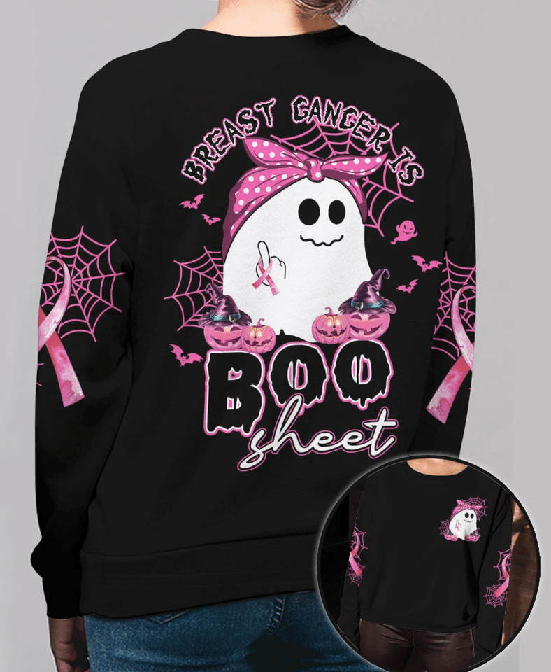 Breast Cancer Is Boo Sheet - Breast Cancer Awareness All Over T-shirt and Hoodie 0822
