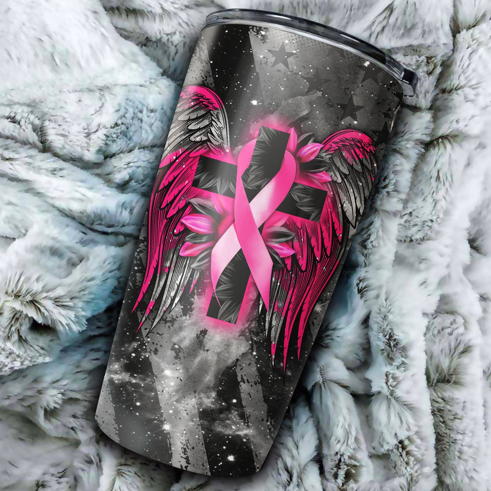 Gobelet Faith Cross Wings - Sensibilisation au cancer du sein 0822