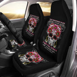 I Am The Storm Skull Cancer Automotive-  Breast Cancer Awareness Seat Covers 0822