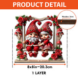 Lovely Gnome Couple - Personalized Couple 1 Layered Big Freestanding