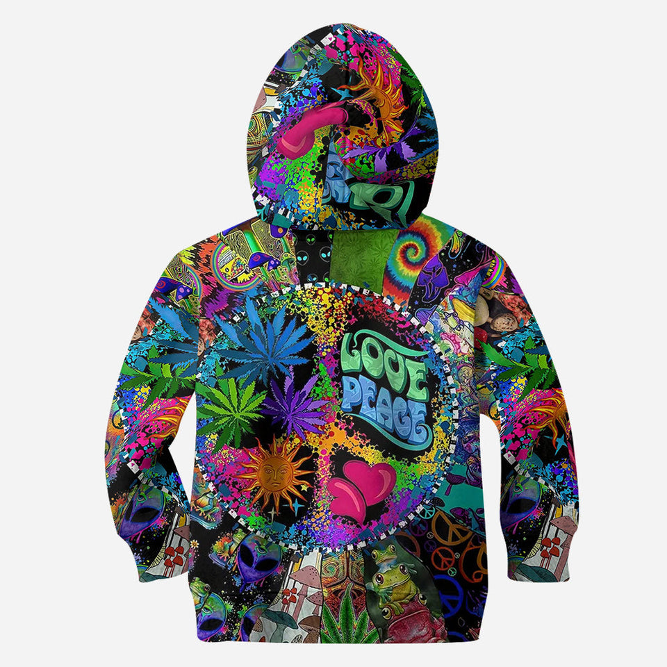 Love Peace - Personalized Hippie All Over Shirt