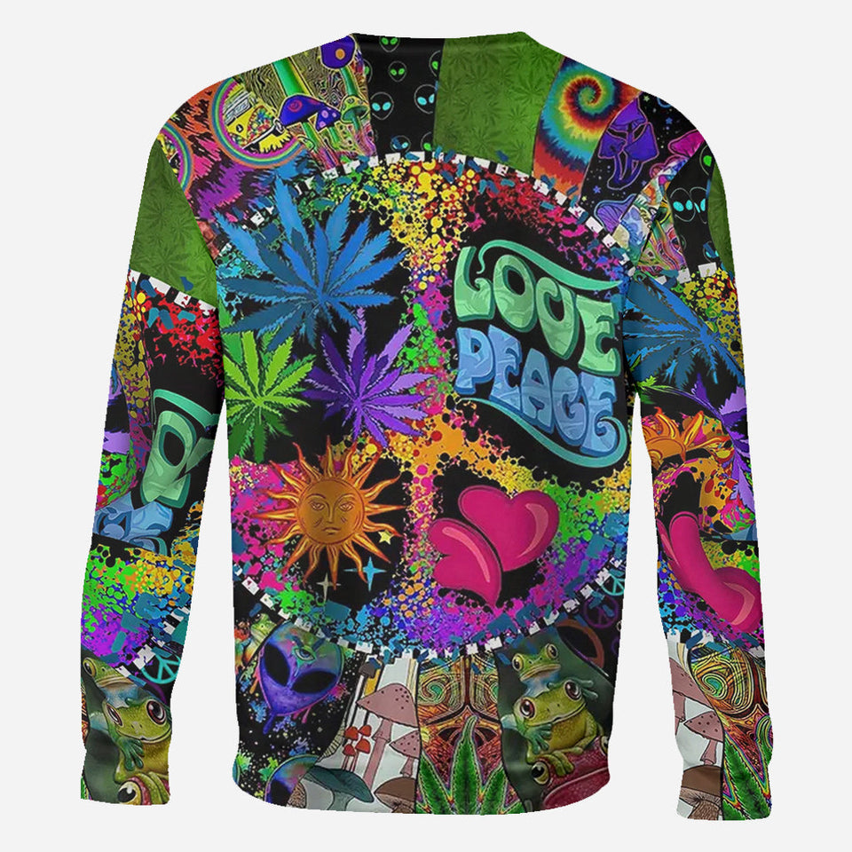 Love Peace - Personalized Hippie All Over Shirt