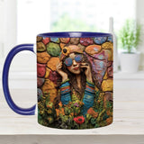 Hippie Girl Hippie Soul Peace Love - Personalized Hippie Accent Mug