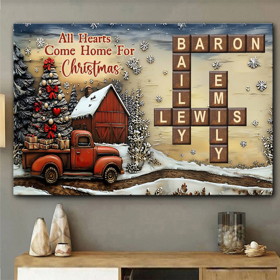 It's The Most Wonderful Time Of The Year - Personalized Family Canvas And Poster
