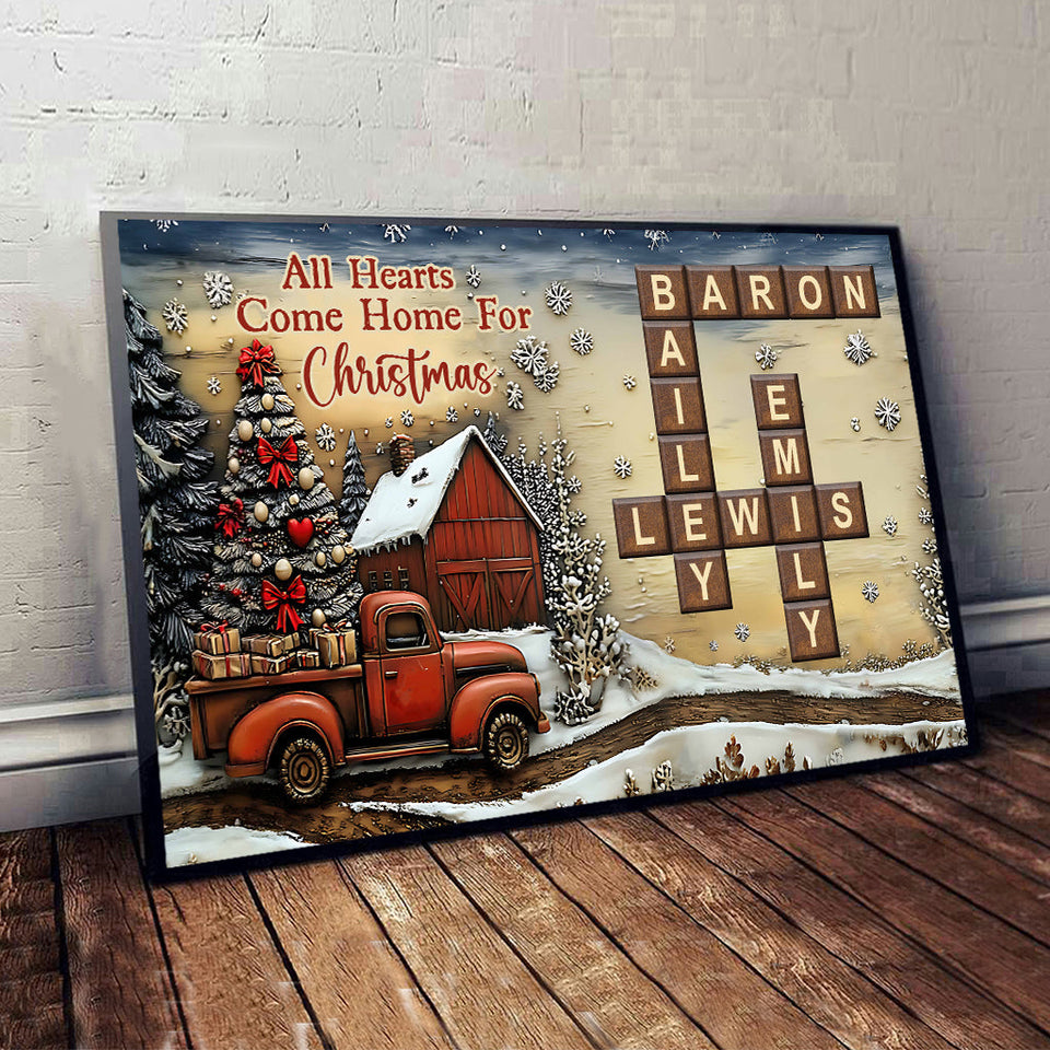 It's The Most Wonderful Time Of The Year - Personalized Family Canvas And Poster
