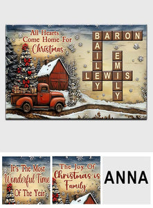 It's The Most Wonderful Time Of The Year - Personalized Family Canvas And Poster