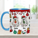 Ghost Friends Funny Christmas - Personalized Bestie Accent Mug
