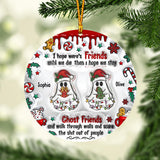 Ghost Friends Funny Christmas - Personalized Bestie Ornament
