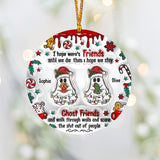 Ghost Friends Funny Christmas - Personalized Bestie Ornament