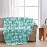 Custom Name Pattern - Gift for grandson - Personalized Blanket