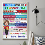 Colorful Classroom - Personalized Teacher Canvas And Poster