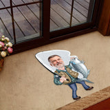 Love Fishing - Personalized Fishing Shaped Doormat