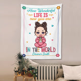 Baby Name Tapestry - Gift for Newborn - Personalized Wall Tapestry
