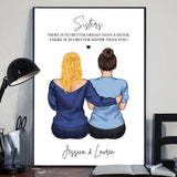 No Better Friend - Personalized Sibling Canvas And Poster