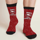 Lucky Fishing Socks - Gift for dad, uncle, aunt, grandma, grandpa, mom, son, daughter, brother, sister, granddaughter, grandson, husband, wife, boyfriend, girlfriend, friend, co-worker - Personalized Socks