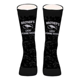Lucky Fishing Socks - Gift for dad, uncle, aunt, grandma, grandpa, mom, son, daughter, brother, sister, granddaughter, grandson, husband, wife, boyfriend, girlfriend, friend, co-worker - Personalized Socks
