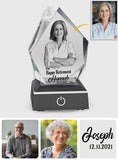 Happy Retirement - Personalized Retired Laser Engraving 3D Iceberg Shaped Crystal Lamp