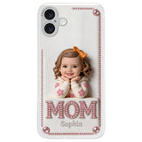 Mother's Day Gift, Custom From Any Photo - Personalized Mother 3D Embossed Leather Phone Case