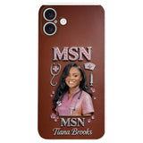 Any Title - Gifts For Nurse, Doctor - Personalized Nurse 3D Embossed Leather Phone Case