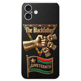 The Blackfather - Personalized Father 3D Embossed Leather Phone Case