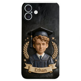 Graduation Gift - Personalized Graduation 3D Embossed Leather Phone Case