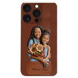 I Love You - Personalized Mother 3D Embossed Leather Phone Case