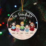My Grandkids - Personalized Grandma Transparent Ornament