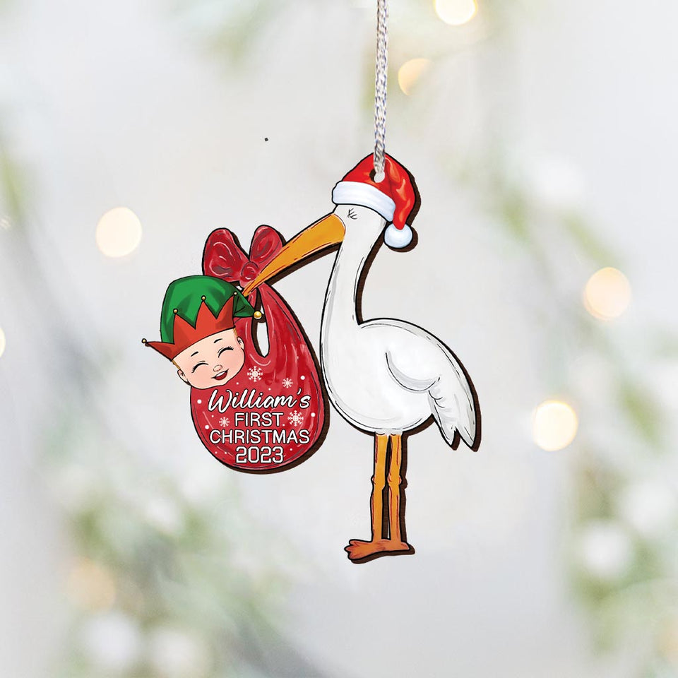 Baby First Christmas - Personalized Newborn Ornament