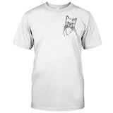 Custom Line Art - Personalized Cat Embroidered T-shirt