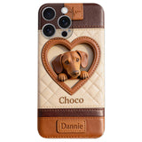 Custom From Any Photo - Personalized Dog Leather Phone Case