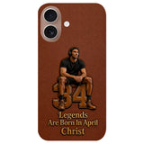 Happy Birthday Legends - Personalized Birthday 3D Embossed Leather Phone Case