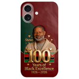 100 Years Of Black Excellence - Personalized African American Leather Phone Case