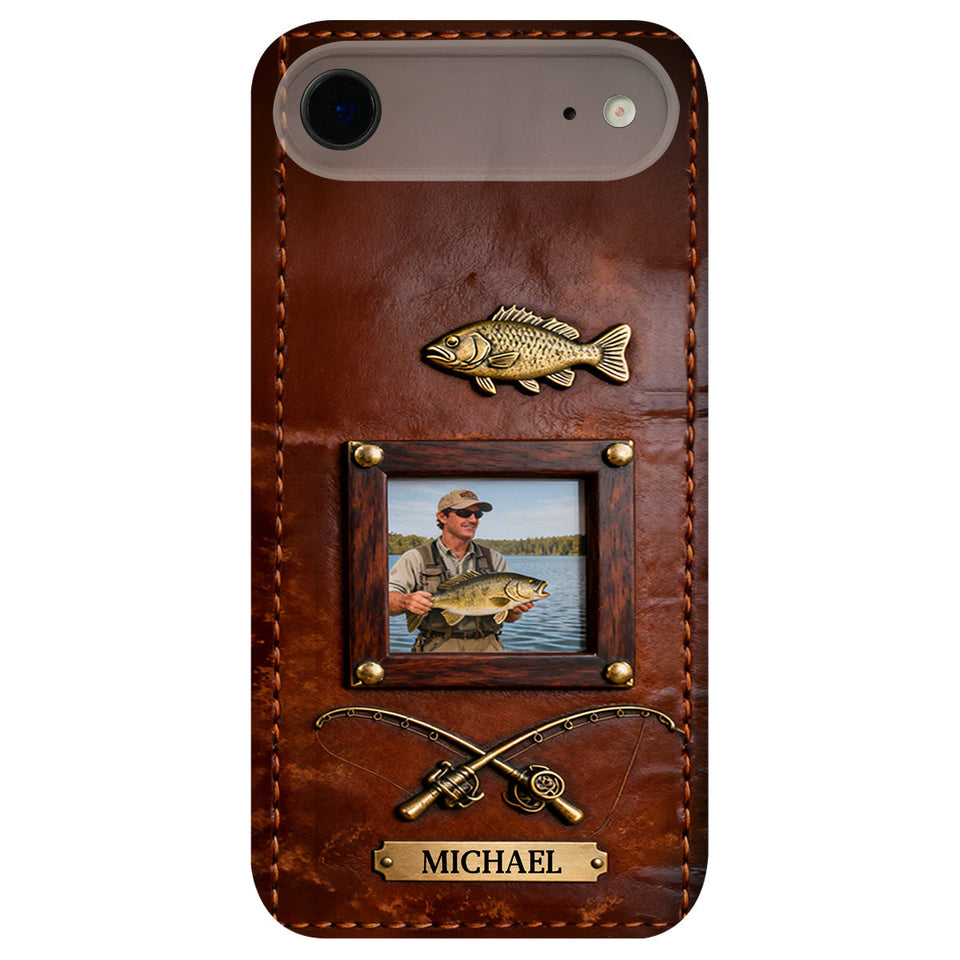 Best Catch - Personalized Fishing Leather Phone Case
