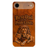 Papa Lion - Personalized Father 3D Embossed Leather Phone Case