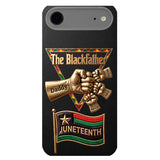 The Blackfather - Personalized Father 3D Embossed Leather Phone Case