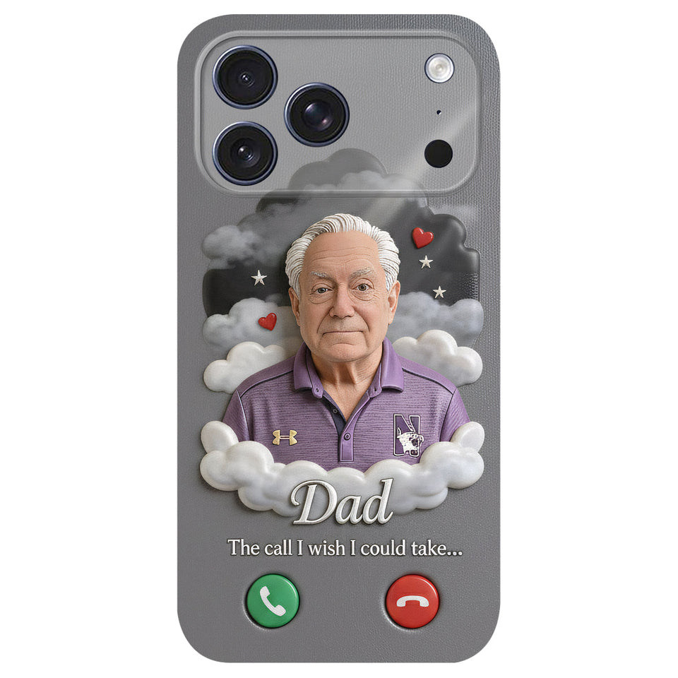 L'appel que j'aurais aimé pouvoir prendre... - Étui de téléphone commémoratif personnalisé en cuir