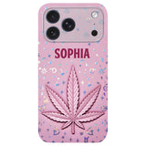 Stoner Chick - Personalized Weed Leather Phone Case