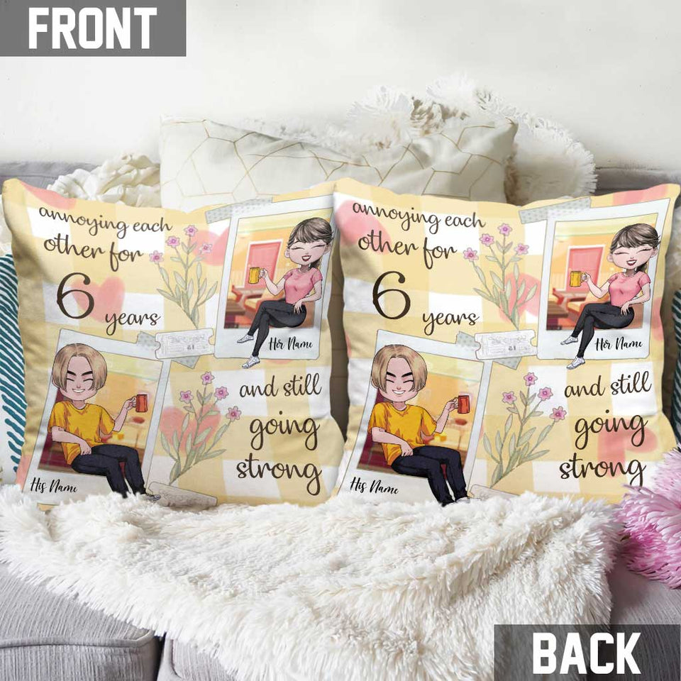 All Of Me Loves - Personalized Couple Throw Pillow