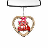 My Favorite Place In All The World Is Next To You - Personalized Couple Car Ornament (Printed On Both Sides)